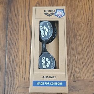 Arena Black Air-Soft Swim Goggles